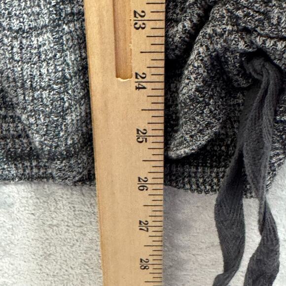 J. Jill Sweater Womens Large Black White Marled Cowl Neck Ruched Pull String - Picture 11 of 11